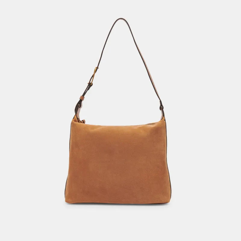 HANA SHOULDER BAG RUSTY OAK SUEDE sold by Dolce Vita