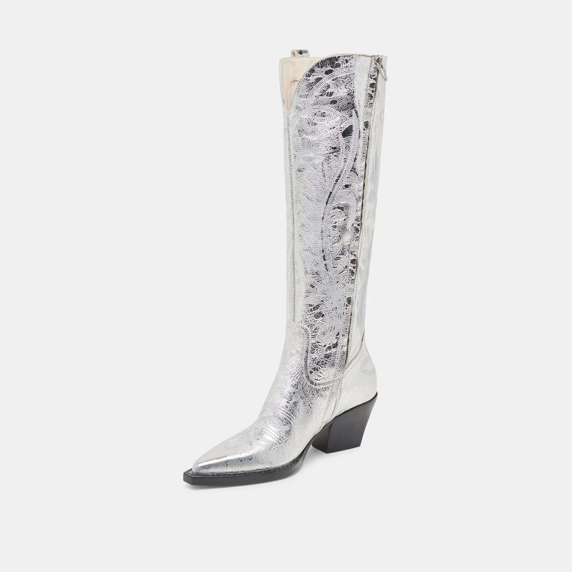 RYATT WIDE CALF BOOTS SILVER DISTRESSED LEATHER sold by Dolce Vita product image thumbnail 4