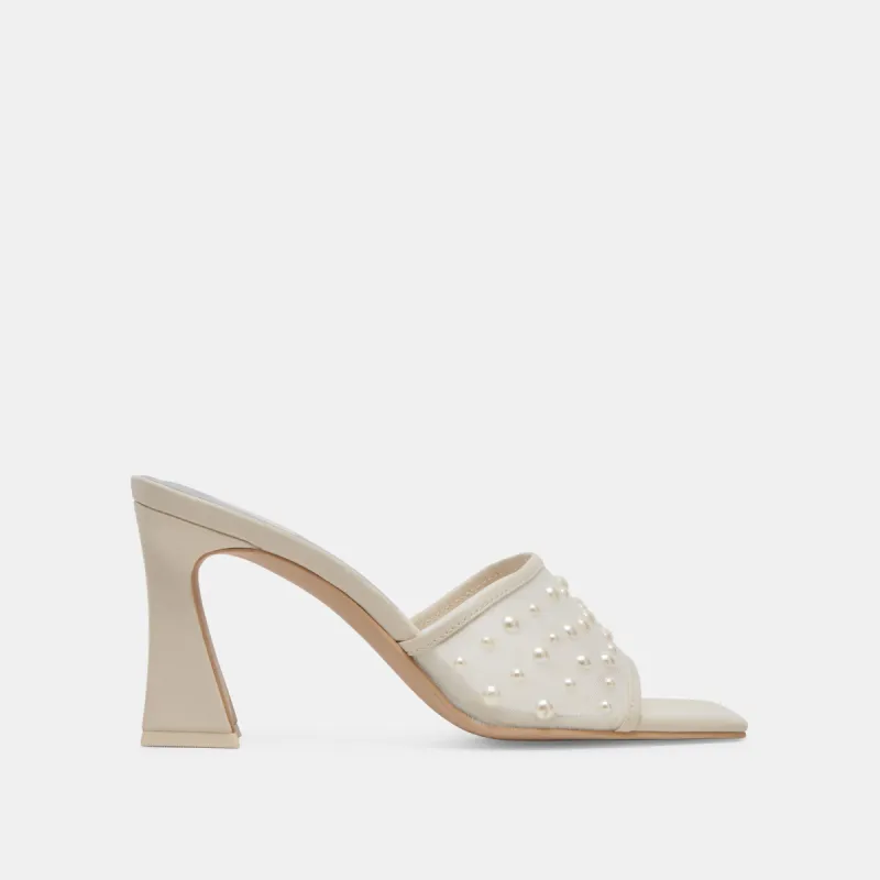 NARDA PEARL HEELS IVORY MESH sold by Dolce Vita