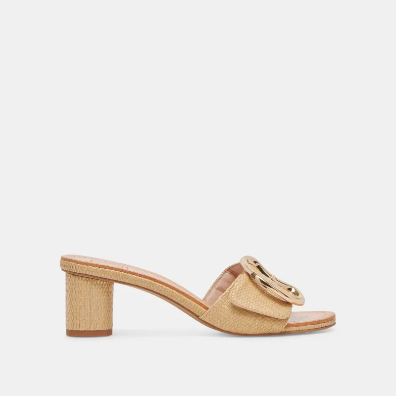 LAIKA HEELS LT NATURAL RAFFIA sold by Dolce Vita