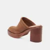 CASTEL HEELS CHESTNUT SUEDE sold by Dolce Vita