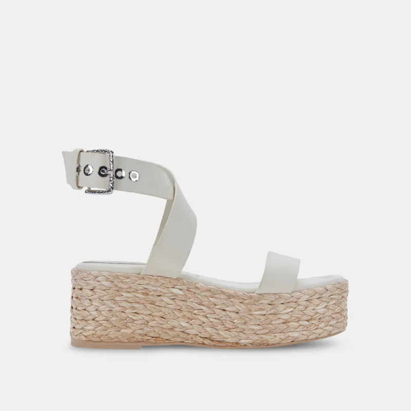 CANNES SANDALS IVORY LEATHER sold by Dolce Vita