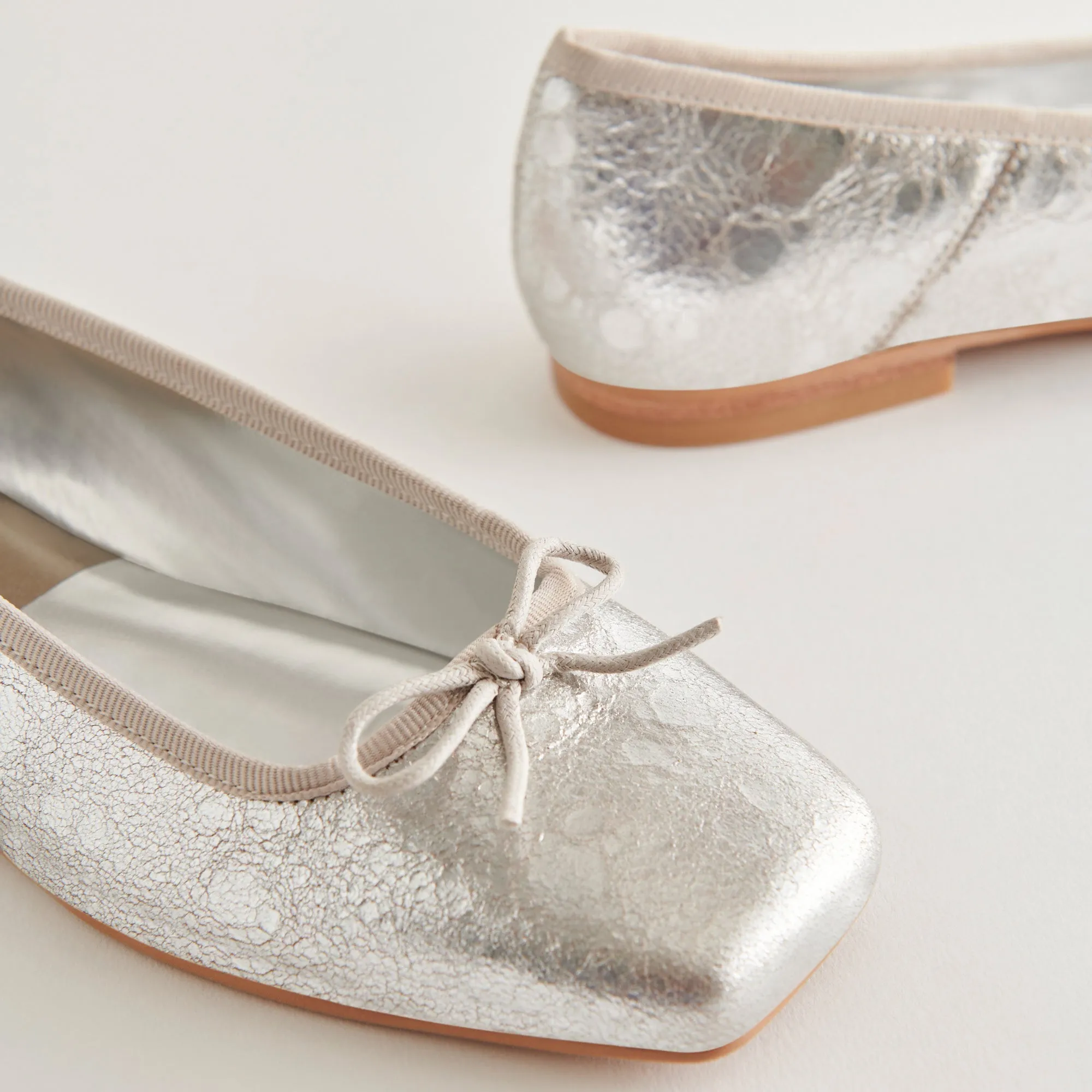 ANISA BALLET FLATS SILVER DISTRESSED LEATHER - re:vita sold by Dolce Vita product image thumbnail 5