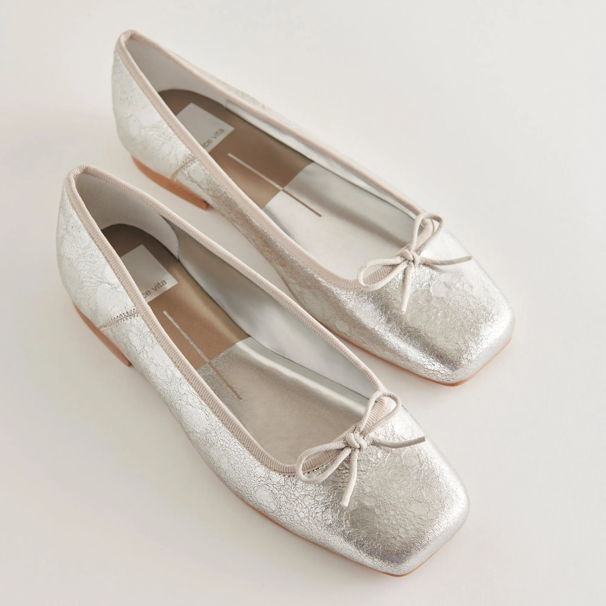 ANISA BALLET FLATS SILVER DISTRESSED LEATHER - re:vita sold by Dolce Vita product image thumbnail 3