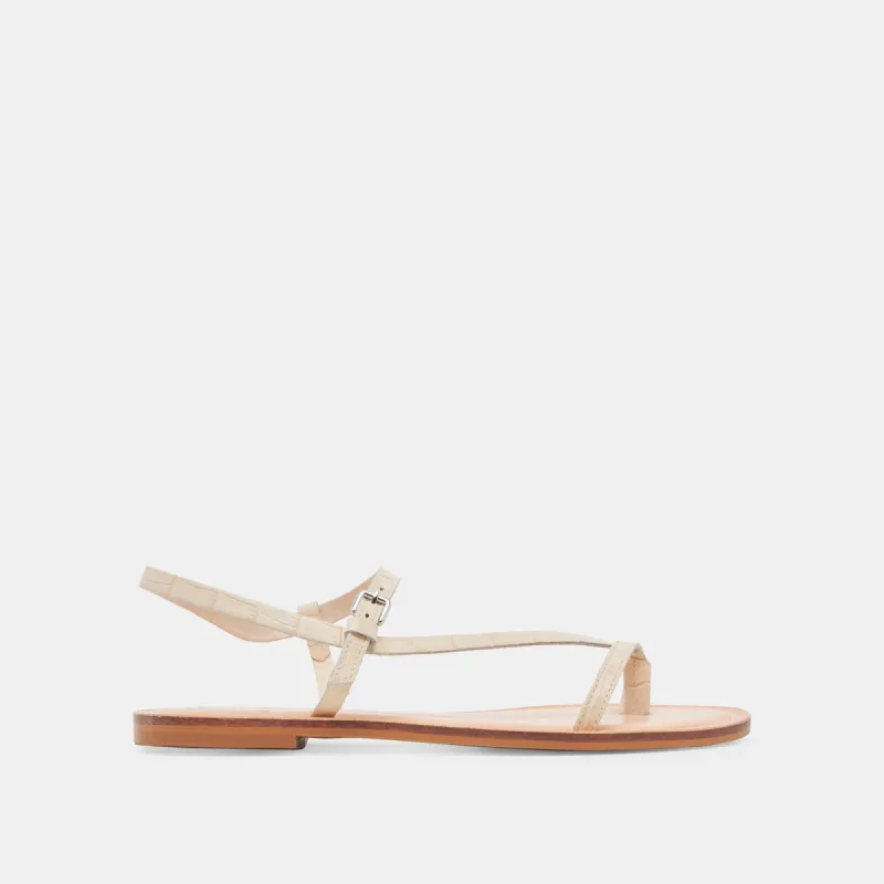 WANDRE SANDALS BONE EMBOSSED LEATHER sold by Dolce Vita