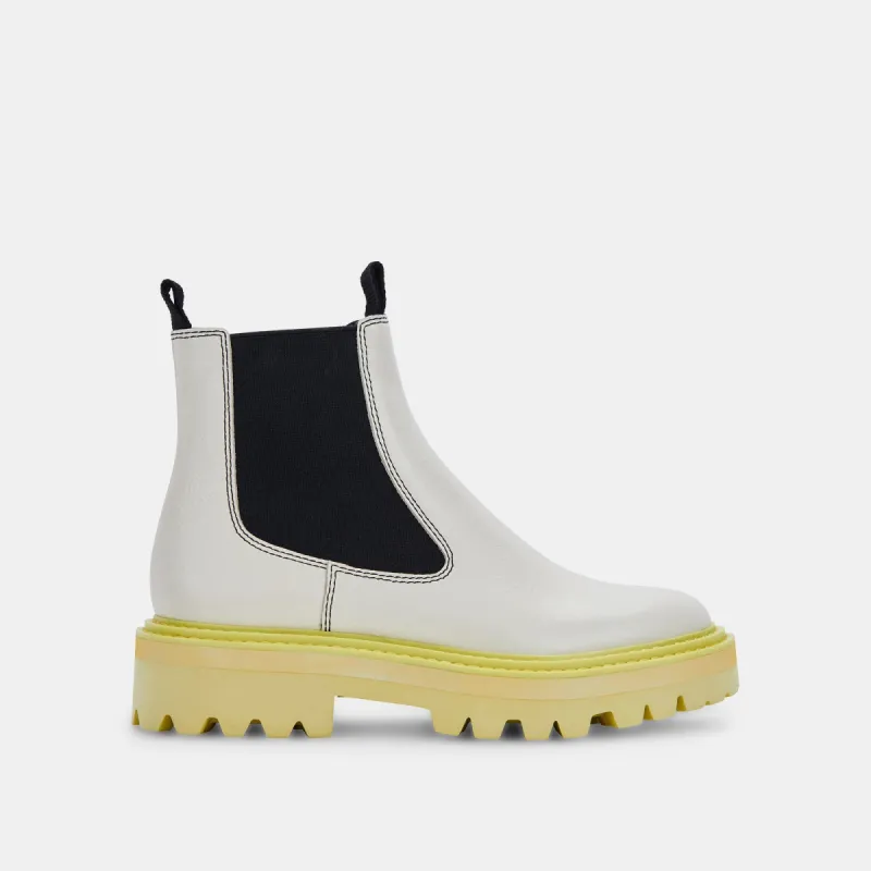 MOANA H2O BOOTS WHITE GREEN LEATHER sold by Dolce Vita