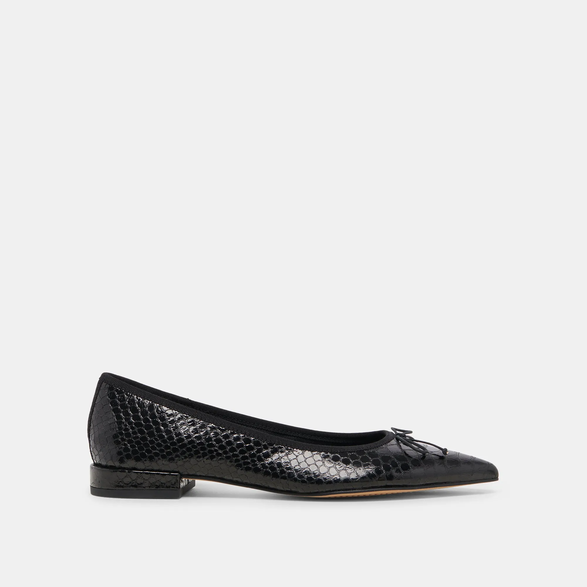 PALANI BALLET FLATS MIDNIGHT SNAKE EMBOSSED sold by Dolce Vita