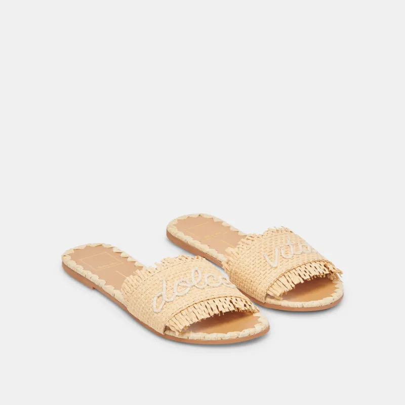 CAMINO SANDALS LT NATURAL RAFFIA sold by Dolce Vita