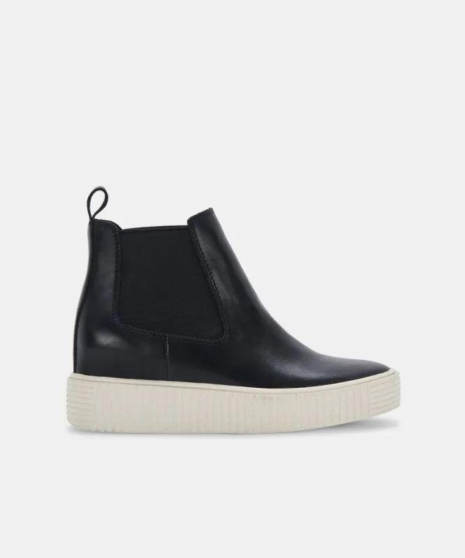 COLA SNEAKERS BLACK LEATHER H20 re:vita sold by Dolce Vita