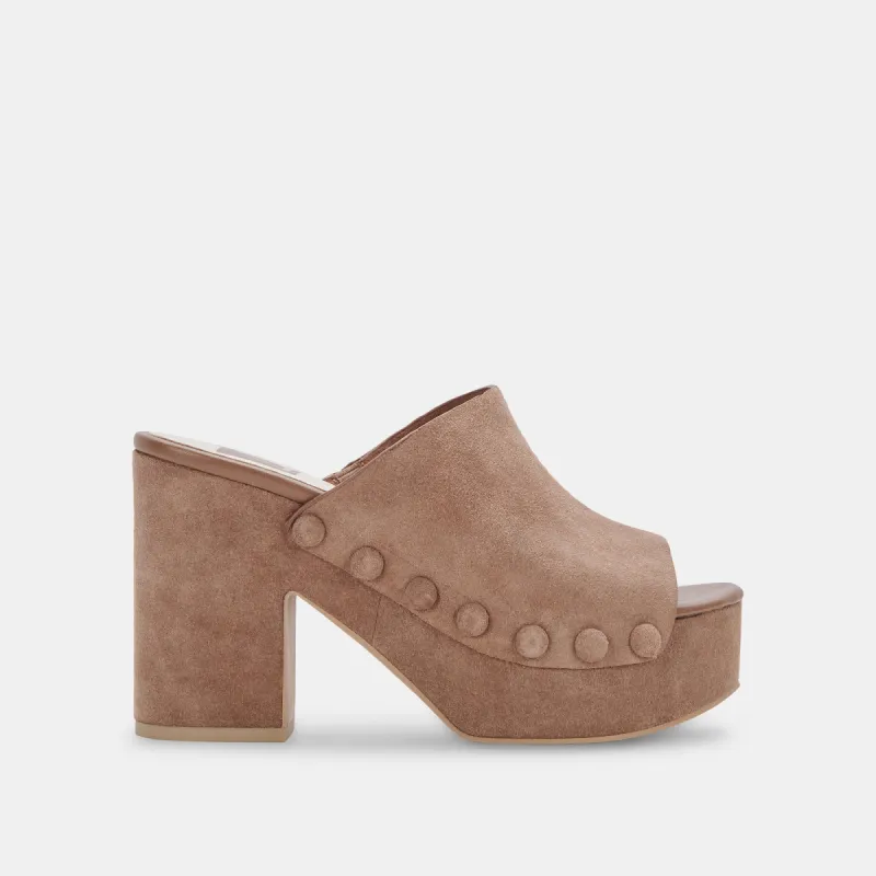 EMOL HEELS MUSHROOM SUEDE sold by Dolce Vita