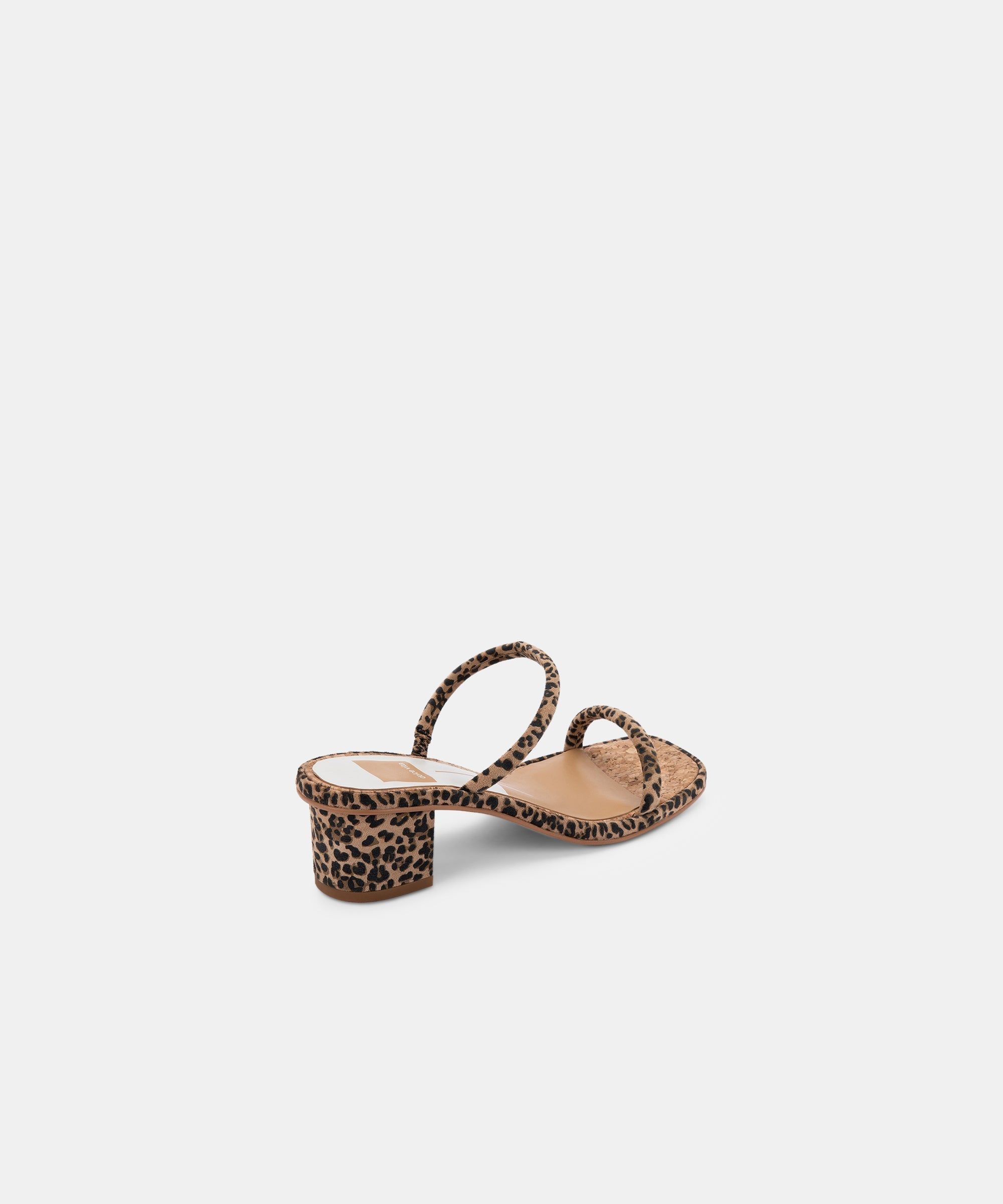 RIYA SANDALS TAN BLACK DUSTED LEOPARD SUEDE - re:vita sold by Dolce Vita product image thumbnail 4