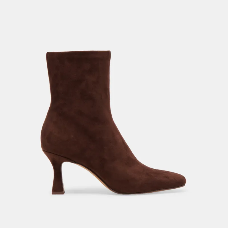 GLAMOR WIDE CALF BOOTS DK BROWN STELLA SUEDE sold by Dolce Vita