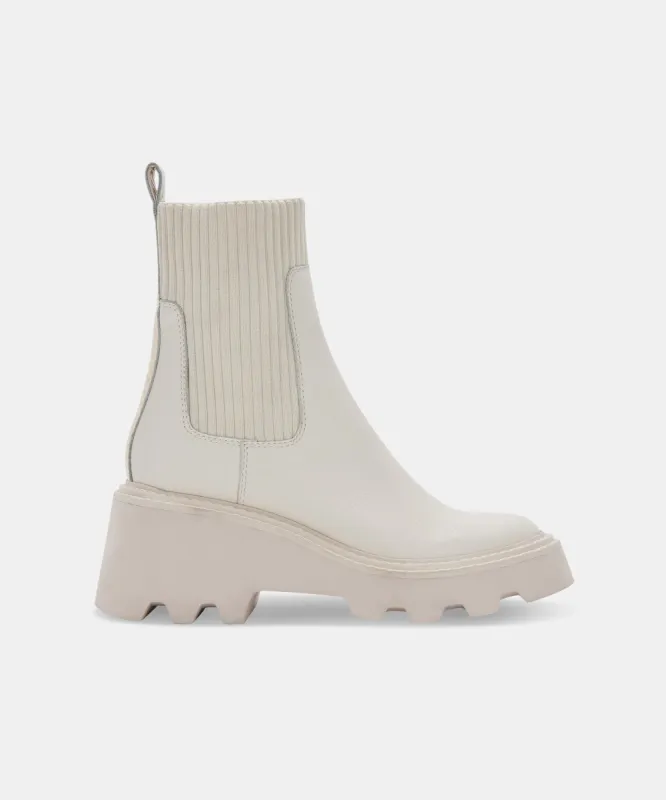 HOVEN BOOTS IVORY LEATHER - re:vita sold by Dolce Vita
