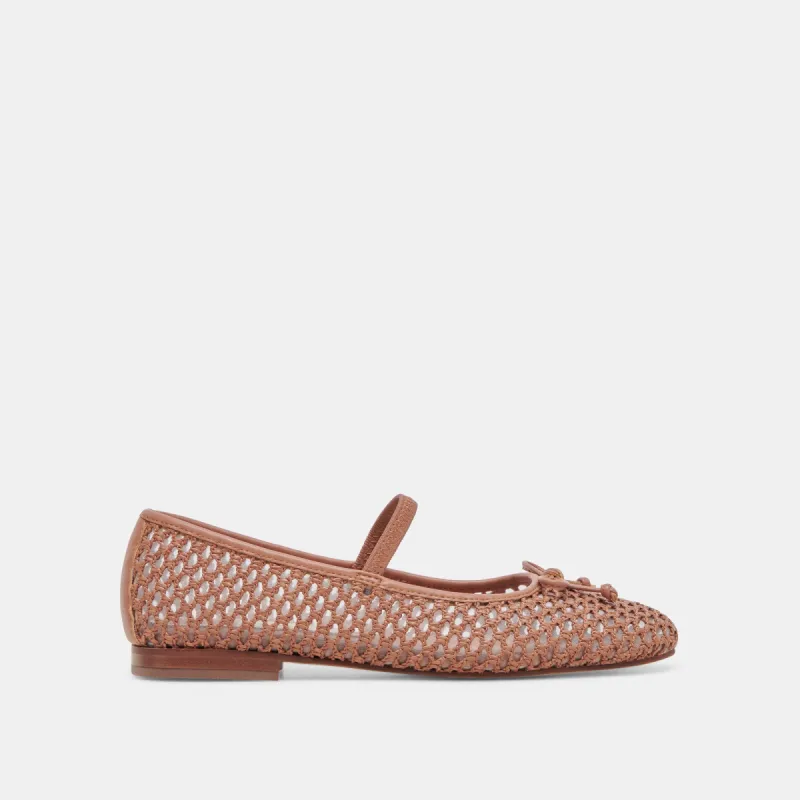 CARIN RAFFIA BALLET FLATS CIDER RAFFIA sold by Dolce Vita