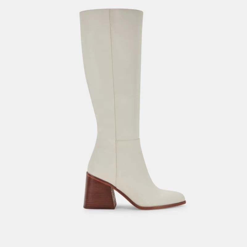 TAMORA BOOTS IVORY LEATHER made by Dolce Vita