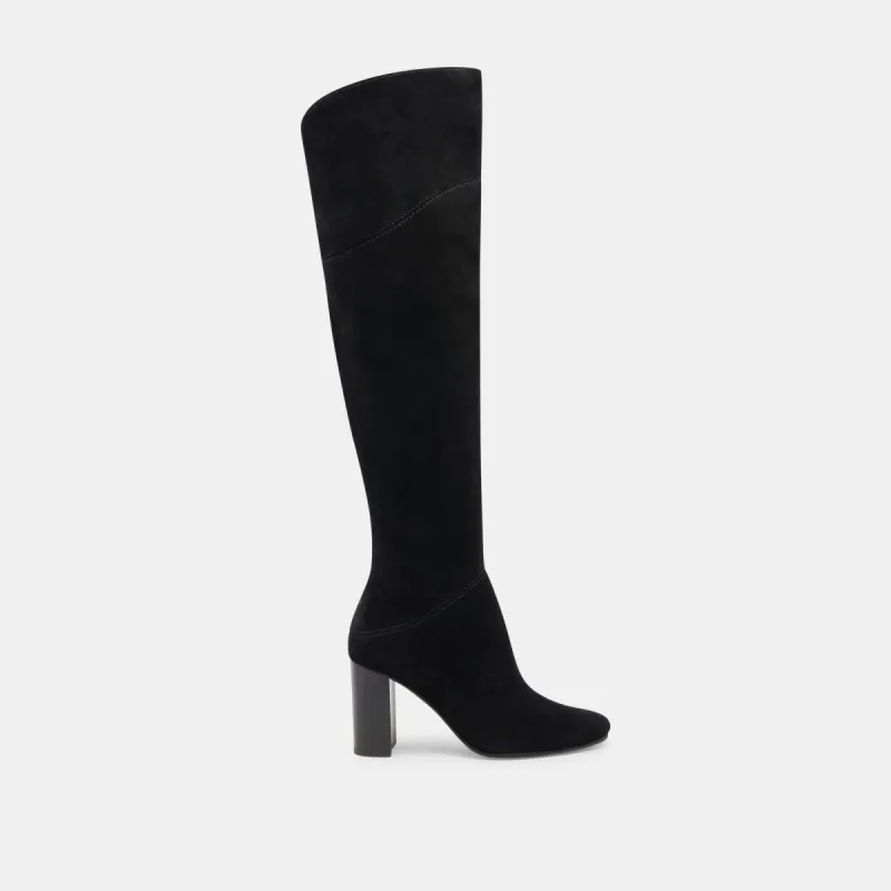 SURY WIDE CALF BOOTS ONYX SUEDE sold by Dolce Vita