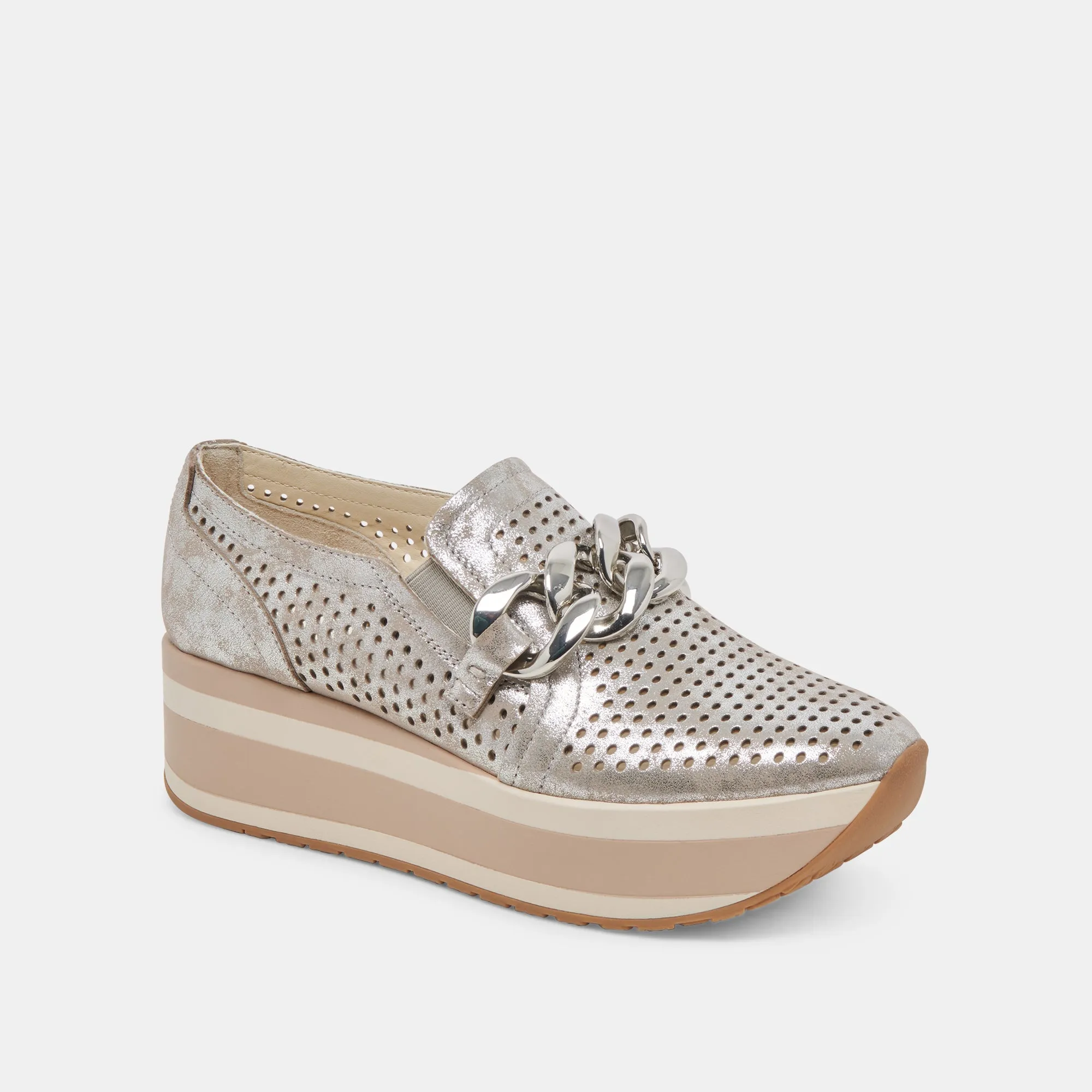 JHENEE PERFORATED SNEAKERS SILVER NUBUCK sold by Dolce Vita product image thumbnail 2