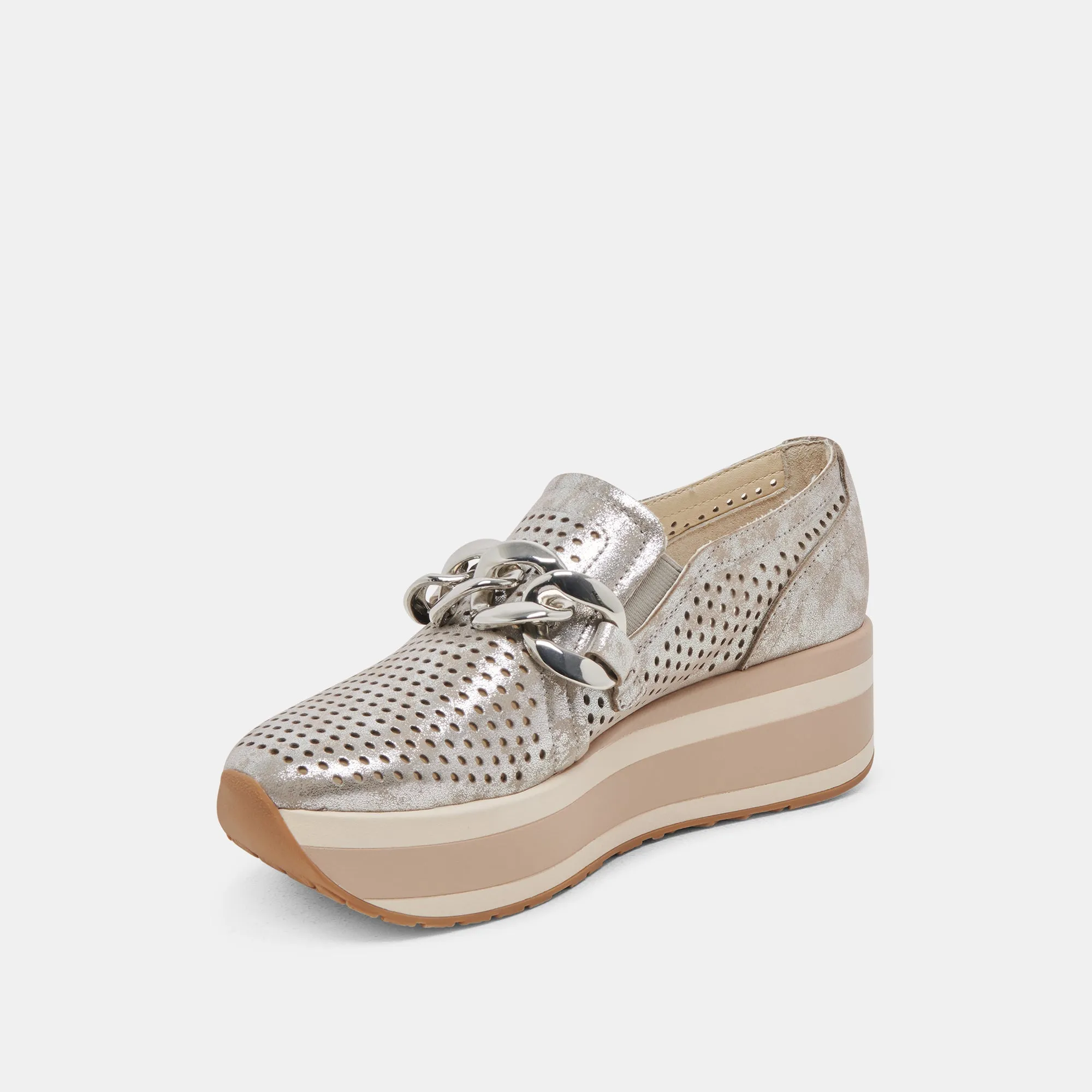 JHENEE PERFORATED SNEAKERS SILVER NUBUCK sold by Dolce Vita product image thumbnail 4