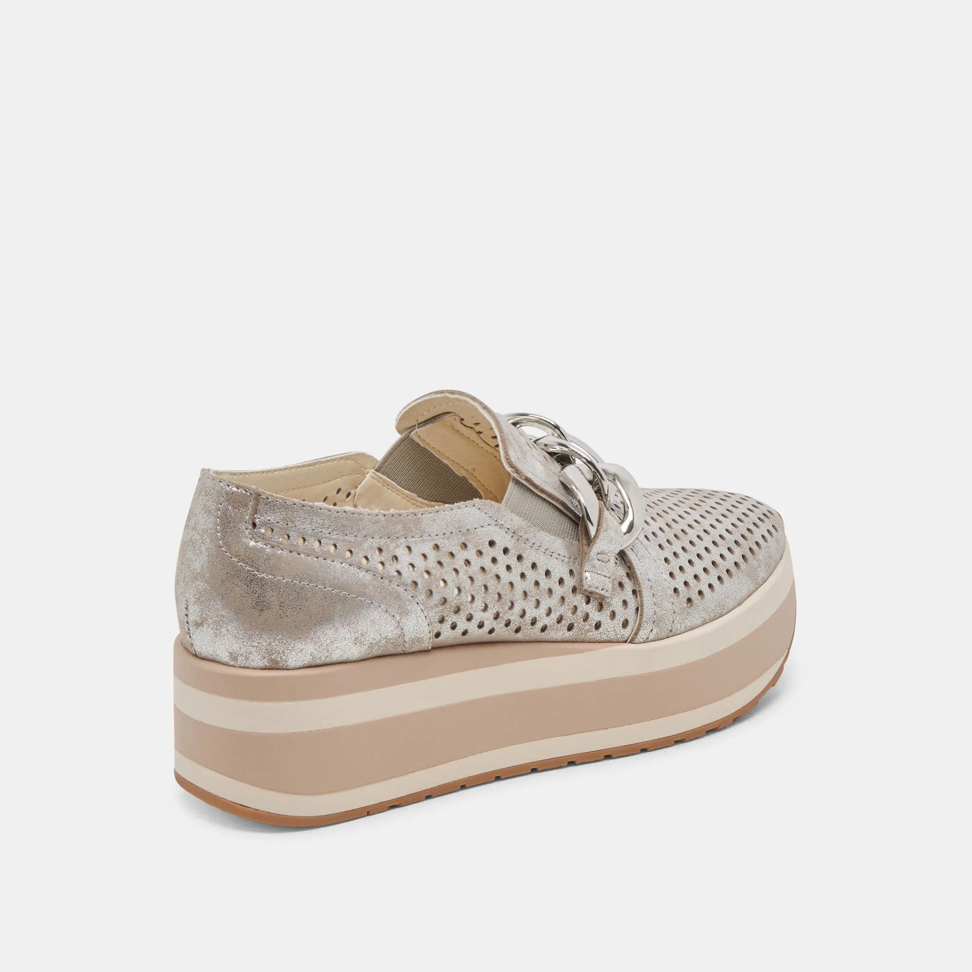 JHENEE PERFORATED SNEAKERS SILVER NUBUCK sold by Dolce Vita product image thumbnail 3