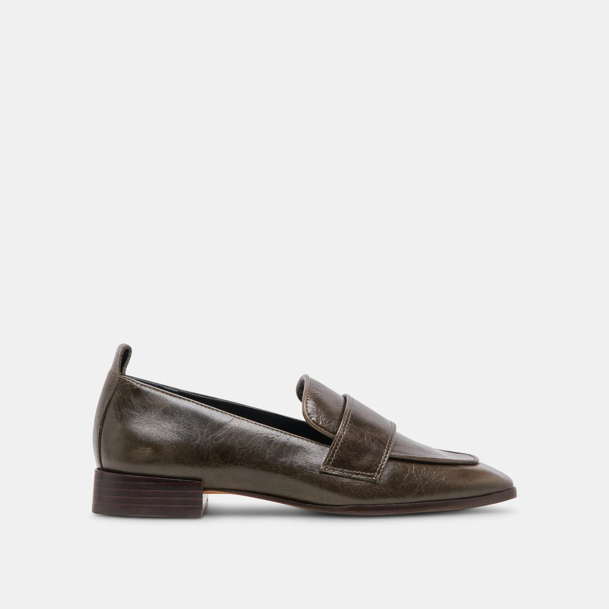 NYGEL LOAFERS DARK OLIVE LEATHER sold by Dolce Vita