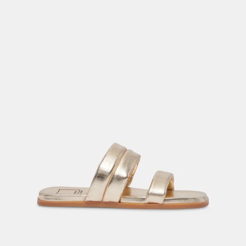 ADORE SANDALS GOLD METALLIC LEATHER sold by Dolce Vita