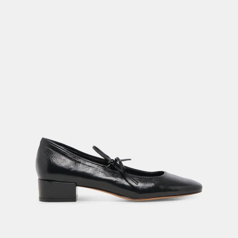 ARDIEN HEELS MIDNIGHT CRINKLE PATENT sold by Dolce Vita