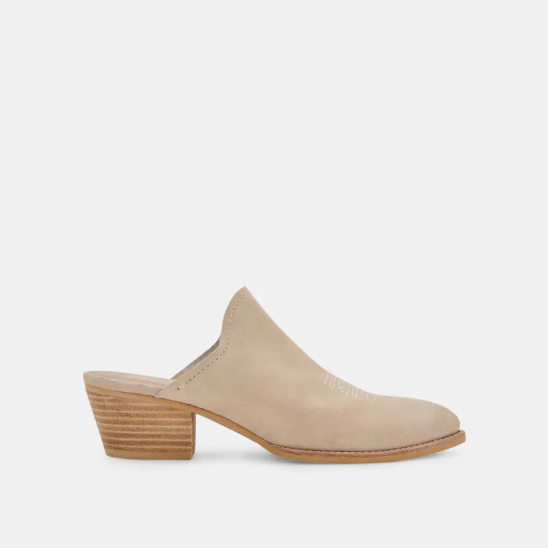 SHILOH MULES DUNE SUEDE sold by Dolce Vita