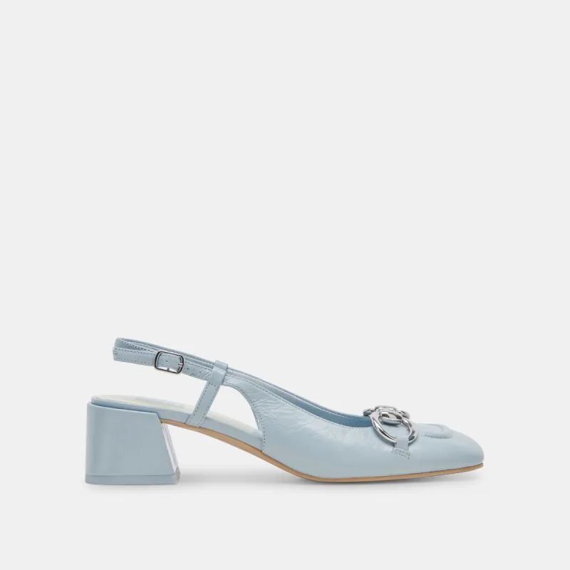 MELLI HEELS SKY BLUE CRINKLE PATENT sold by Dolce Vita