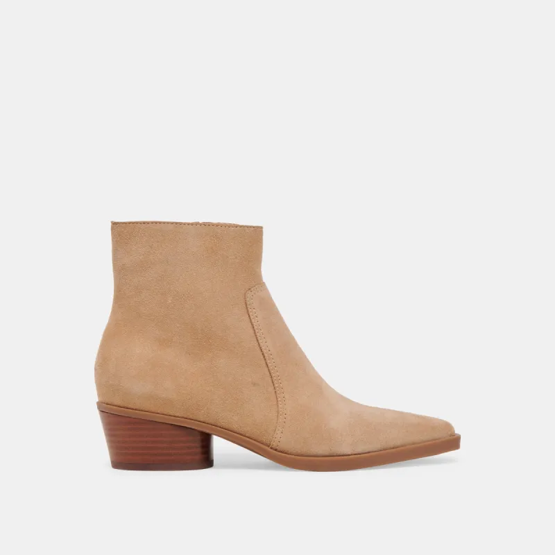 FAHARI H2O BOOTIES CAMEL SUEDE sold by Dolce Vita