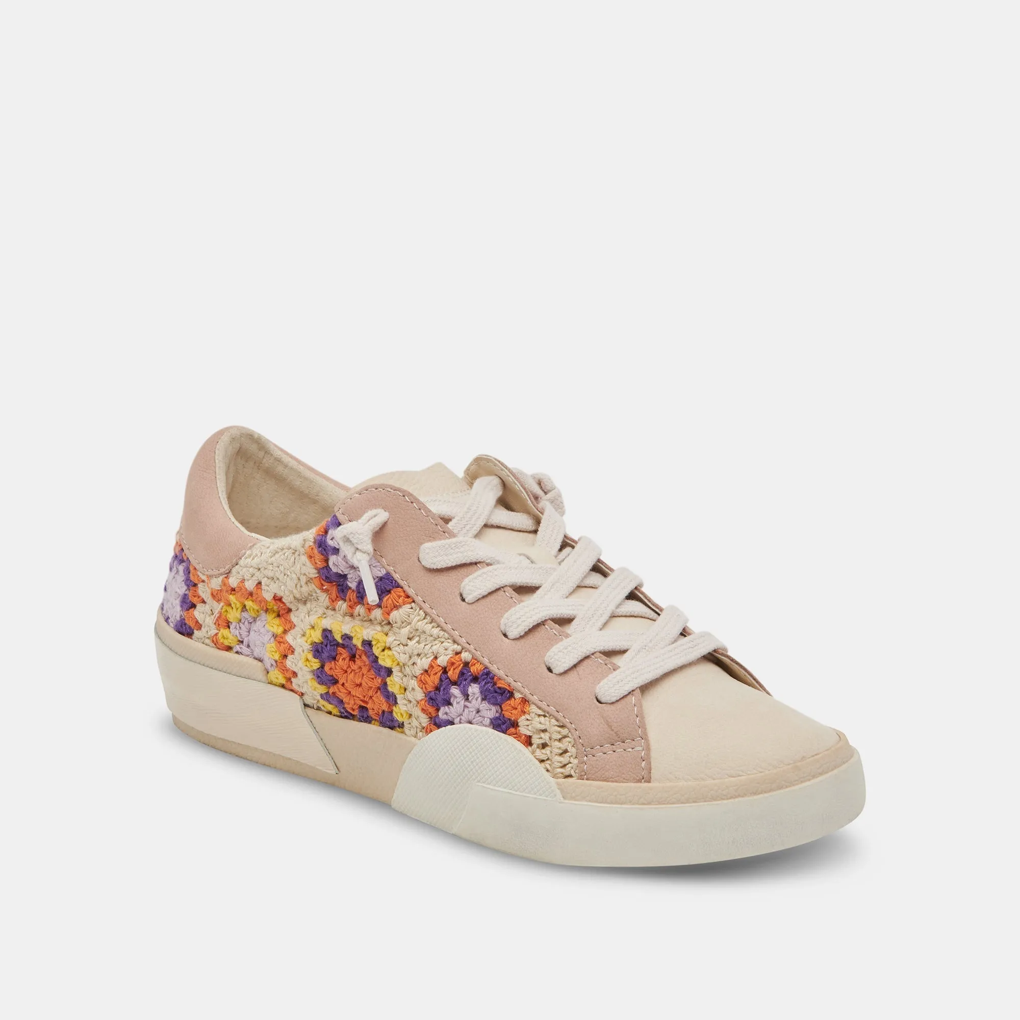 ZINA CROCHET SNEAKERS PURPLE FLORAL CROCHET - re:vita sold by Dolce Vita product image thumbnail 2