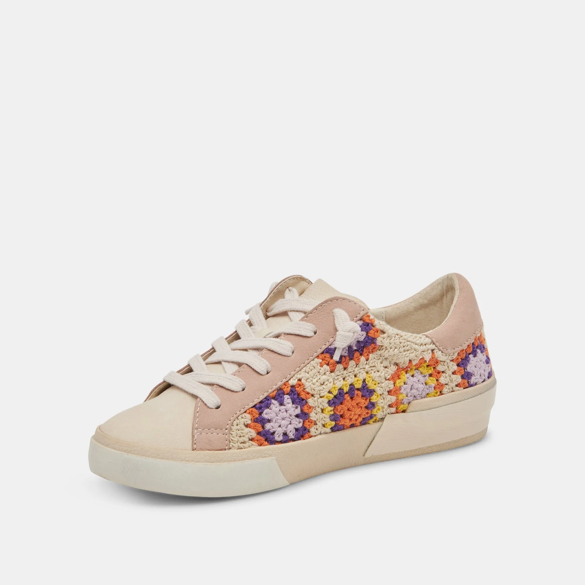 ZINA CROCHET SNEAKERS PURPLE FLORAL CROCHET - re:vita sold by Dolce Vita product image thumbnail 4