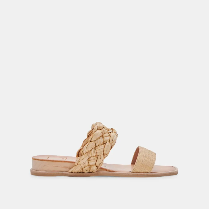 PERSEY SANDALS LT NATURAL RAFFIA sold by Dolce Vita