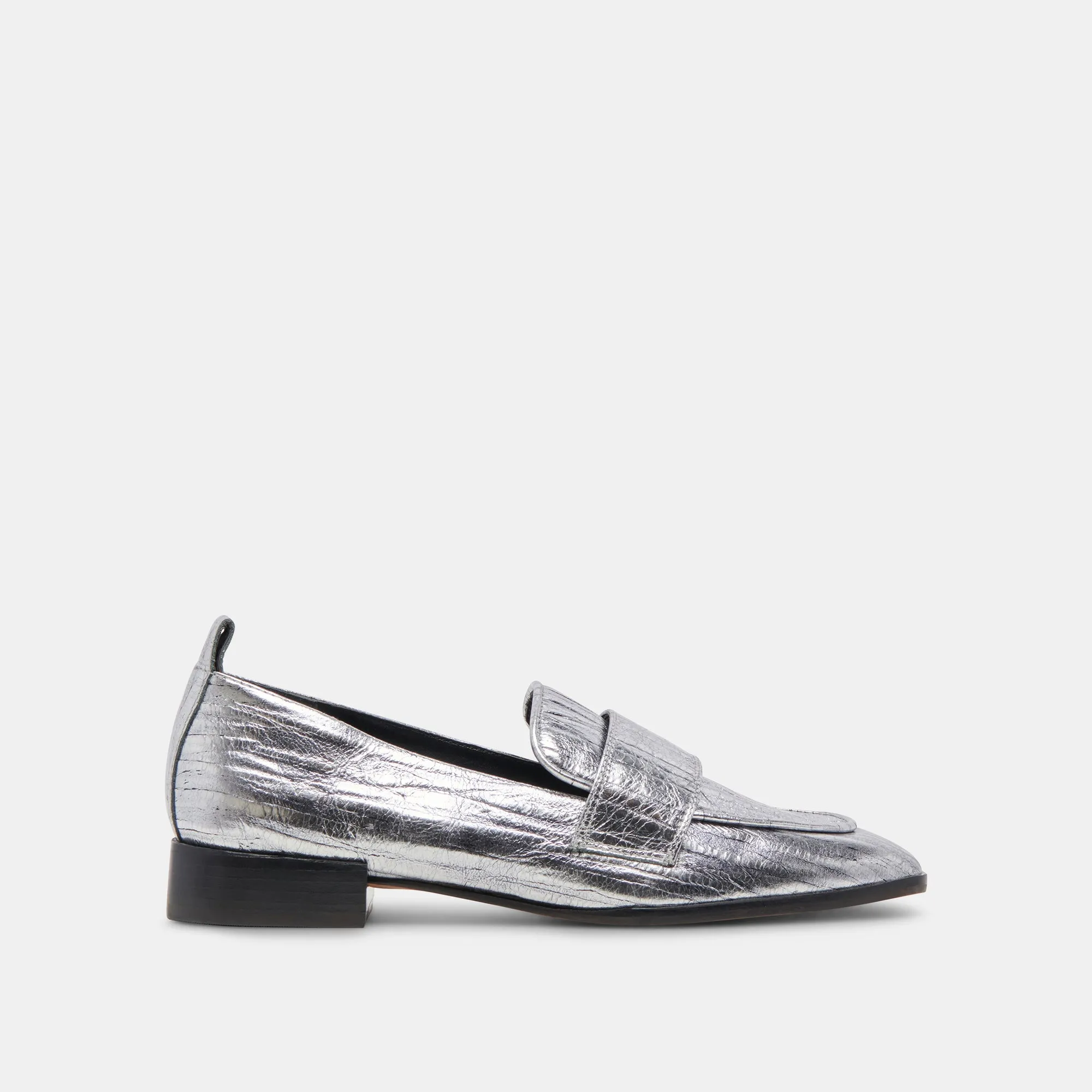 NYGEL LOAFERS GRAPHITE METALLIC LEATHER sold by Dolce Vita