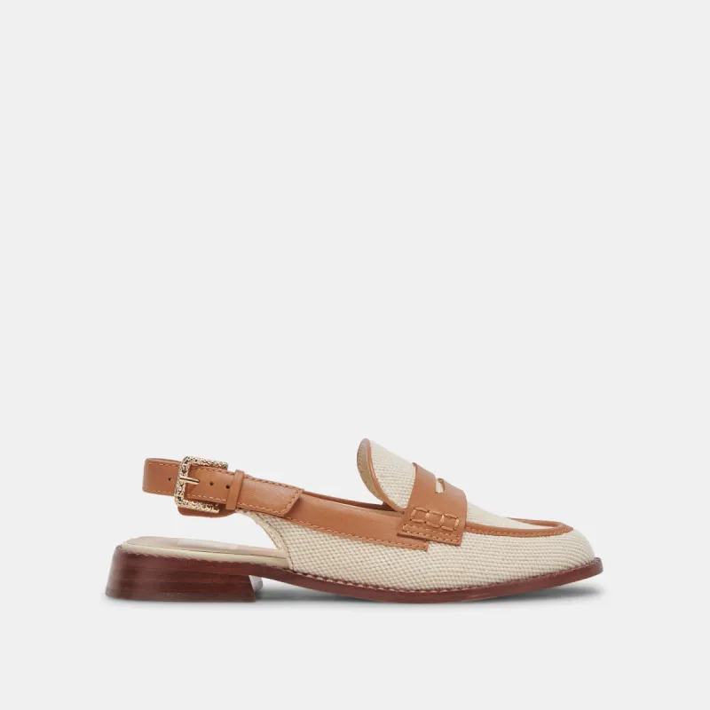 HARDI LOAFERS TAN MULTI CANVAS sold by Dolce Vita