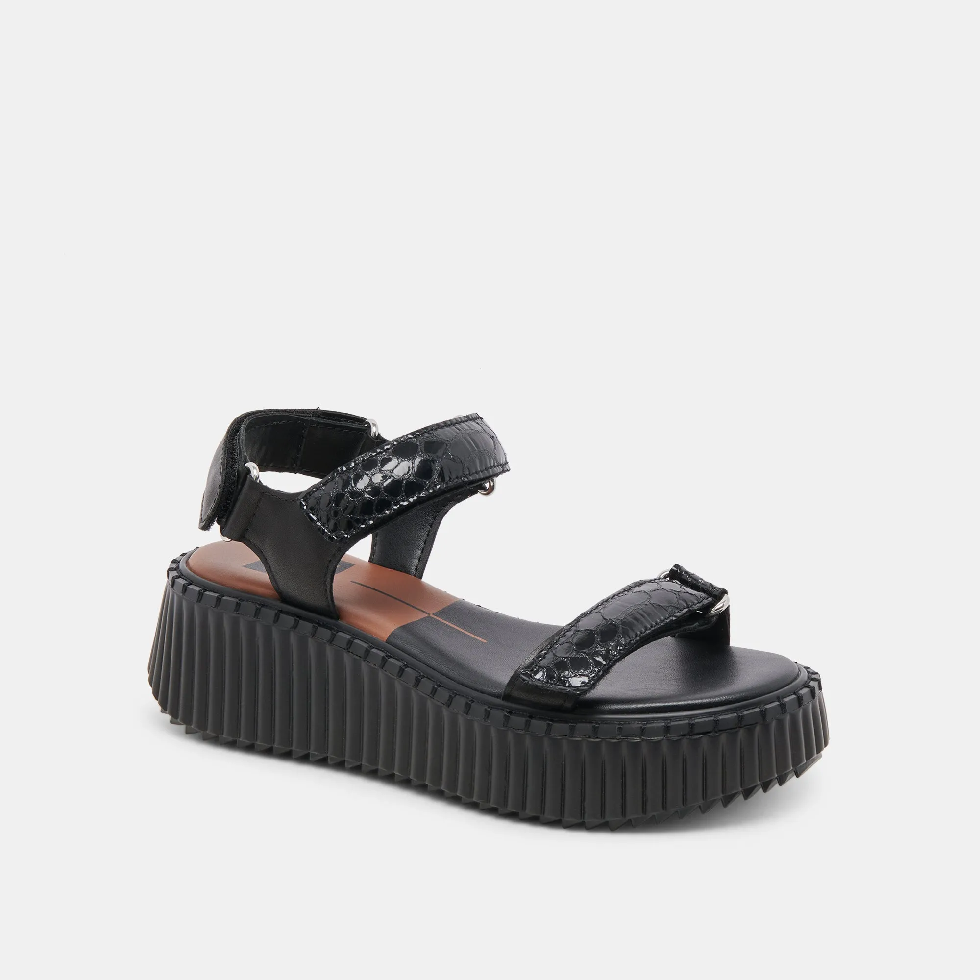 DEBRA SANDALS MIDNIGHT EMBOSSED LEATHER sold by Dolce Vita product image thumbnail 3