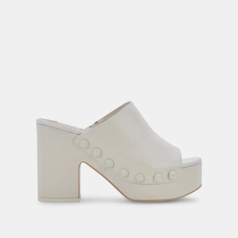 EMOL HEELS IVORY LEATHER sold by Dolce Vita