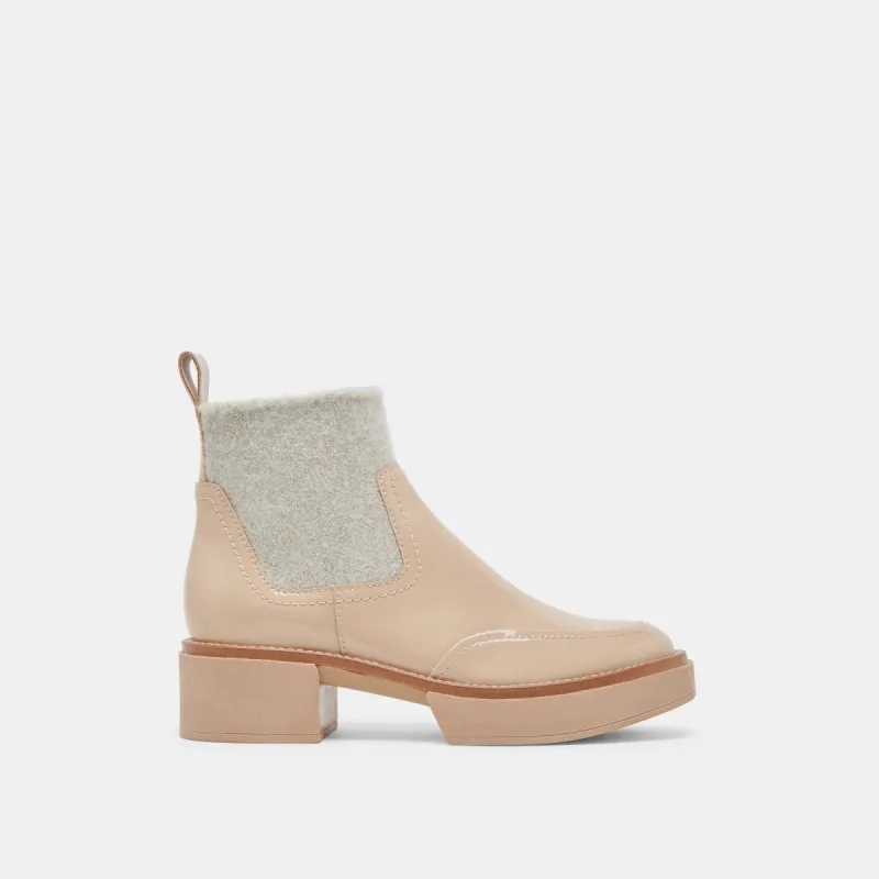 SALINE H2O WIDE BOOTIES DUNE CRINKLE PATENT sold by Dolce Vita