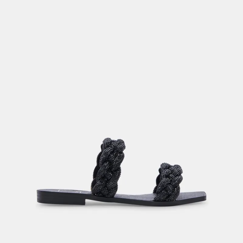 INDY RHINESTONE SANDALS BLACK RHINESTONE sold by Dolce Vita