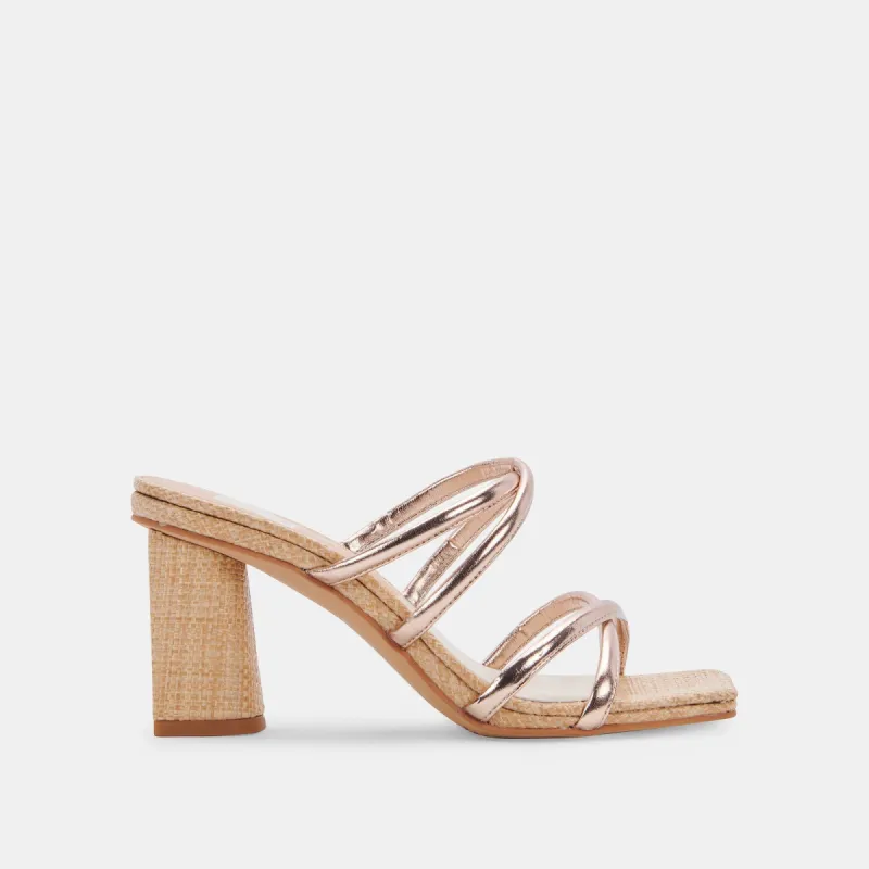 PATSI HEELS ROSE GOLD METALLIC STELLA sold by Dolce Vita