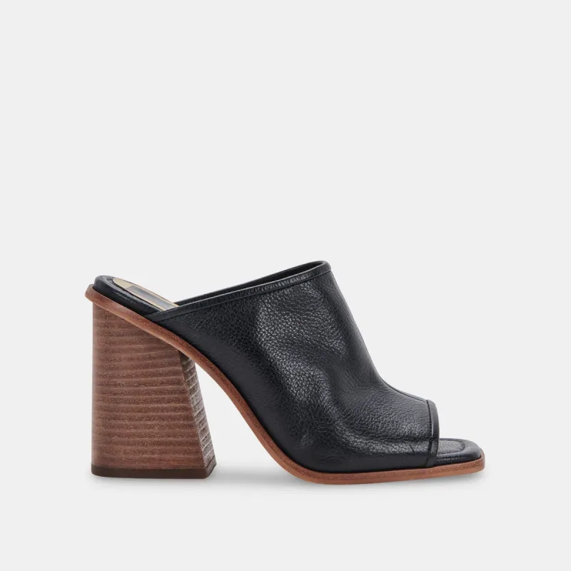 MAVISE HEELS BLACK LEATHER sold by Dolce Vita