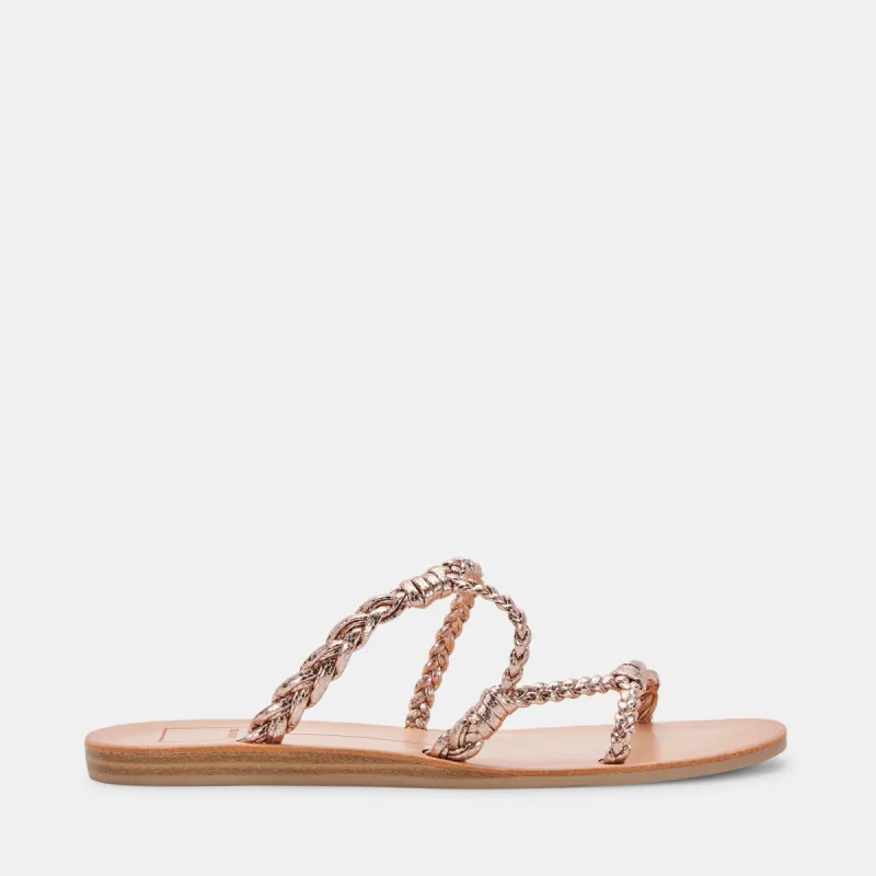 DION SANDALS ROSE GOLD METALLIC STELLA sold by Dolce Vita