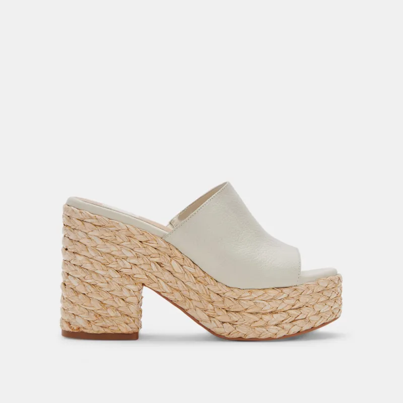 ELORA HEELS IVORY LEATHER sold by Dolce Vita
