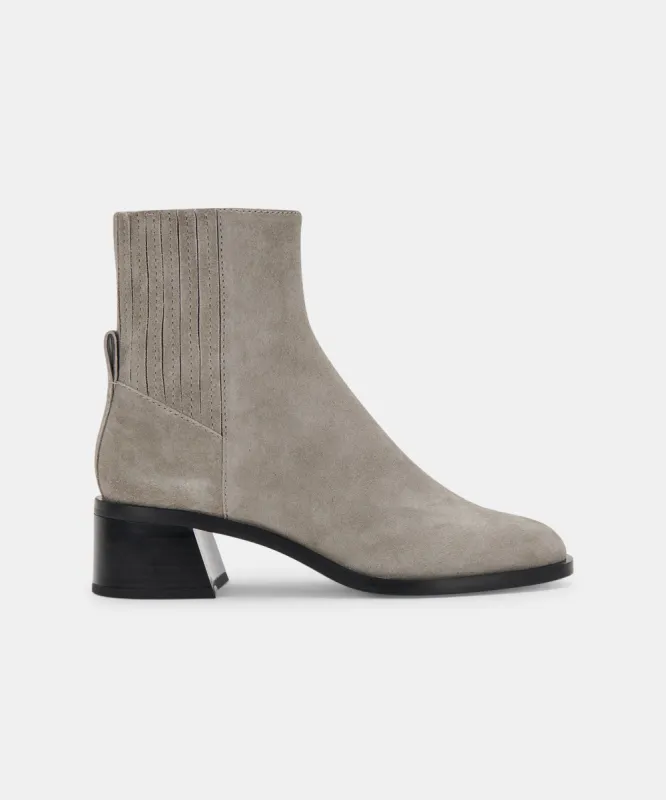 LAYTON BOOTIES CHARCOAL SUEDE sold by Dolce Vita