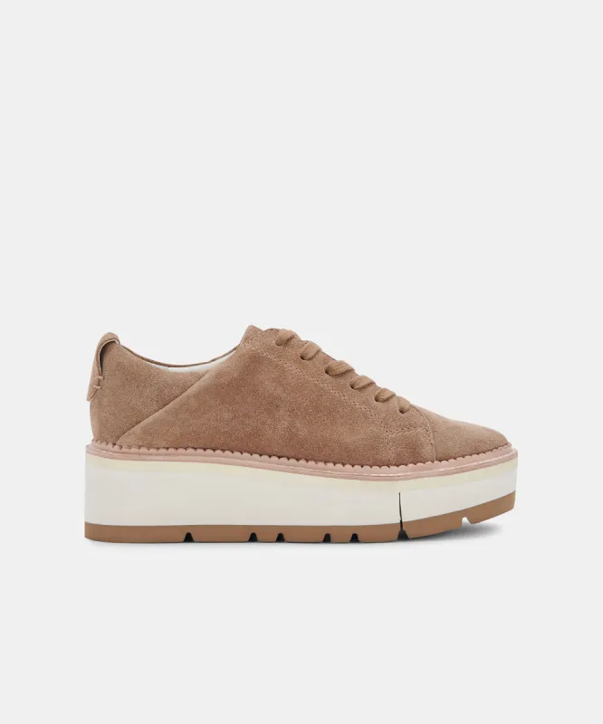 TOYAH SNEAKERS TRUFFLE SUEDE re:vita sold by Dolce Vita
