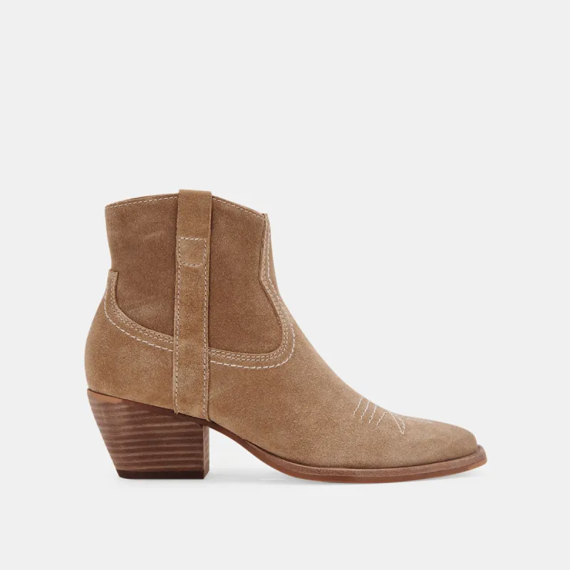 SILMA BOOTIES TRUFFLE SUEDE re:vita sold by Dolce Vita