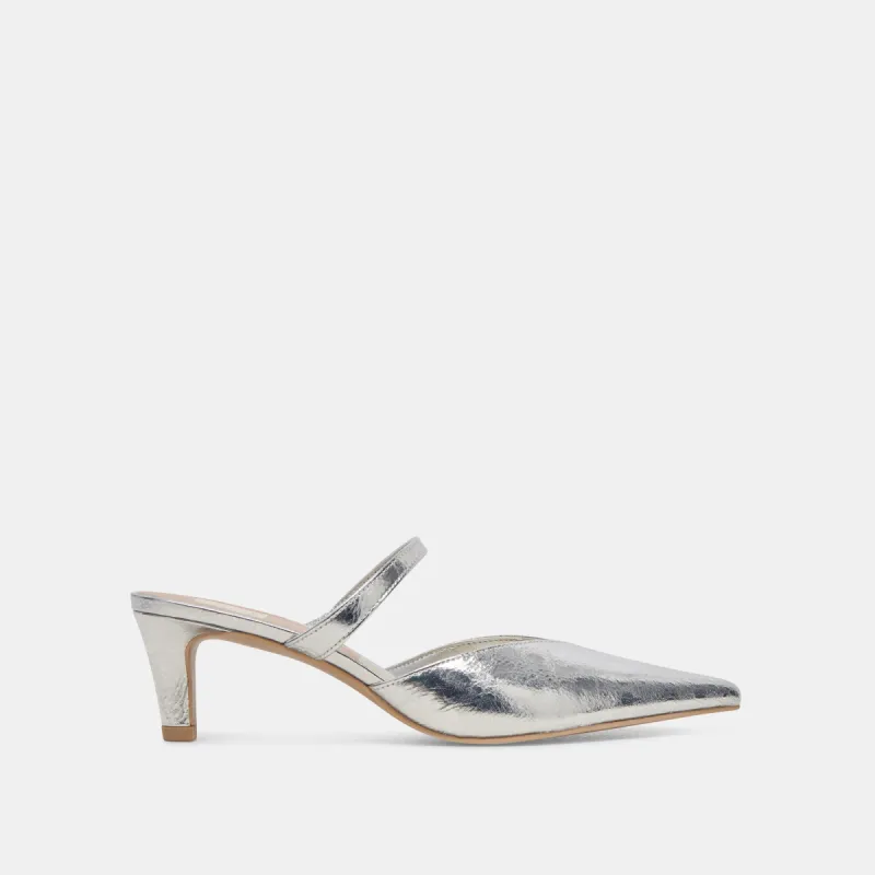 KANIKA MID HEELS SILVER DISTRESSED LEATHER sold by Dolce Vita