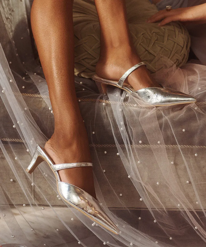 KANIKA MID HEELS SILVER DISTRESSED LEATHER sold by Dolce Vita product image thumbnail 2