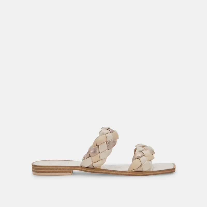 INDY WIDE SANDALS IVORY MULTI STELLA sold by Dolce Vita