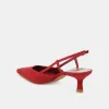 ODELA WIDE HEELS CRIMSON SUEDE sold by Dolce Vita