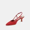ODELA WIDE HEELS CRIMSON SUEDE sold by Dolce Vita